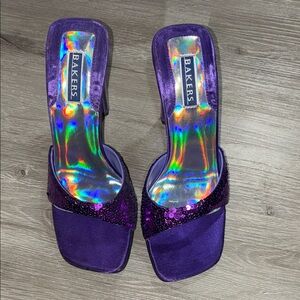 Bakers Vibrant Purple Sequin Heels